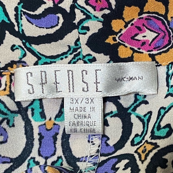 Spense Woman Sleeveless‎ Tunic Pink & Purple Mixed Media Top - Picture 6 of 8